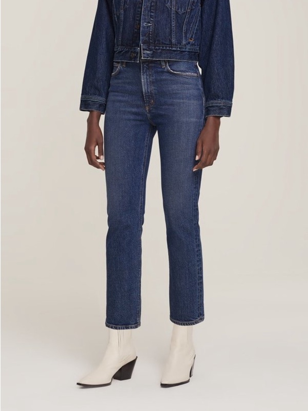 AGOLDE Wilder Straight Leg Crop Jeans in Hype